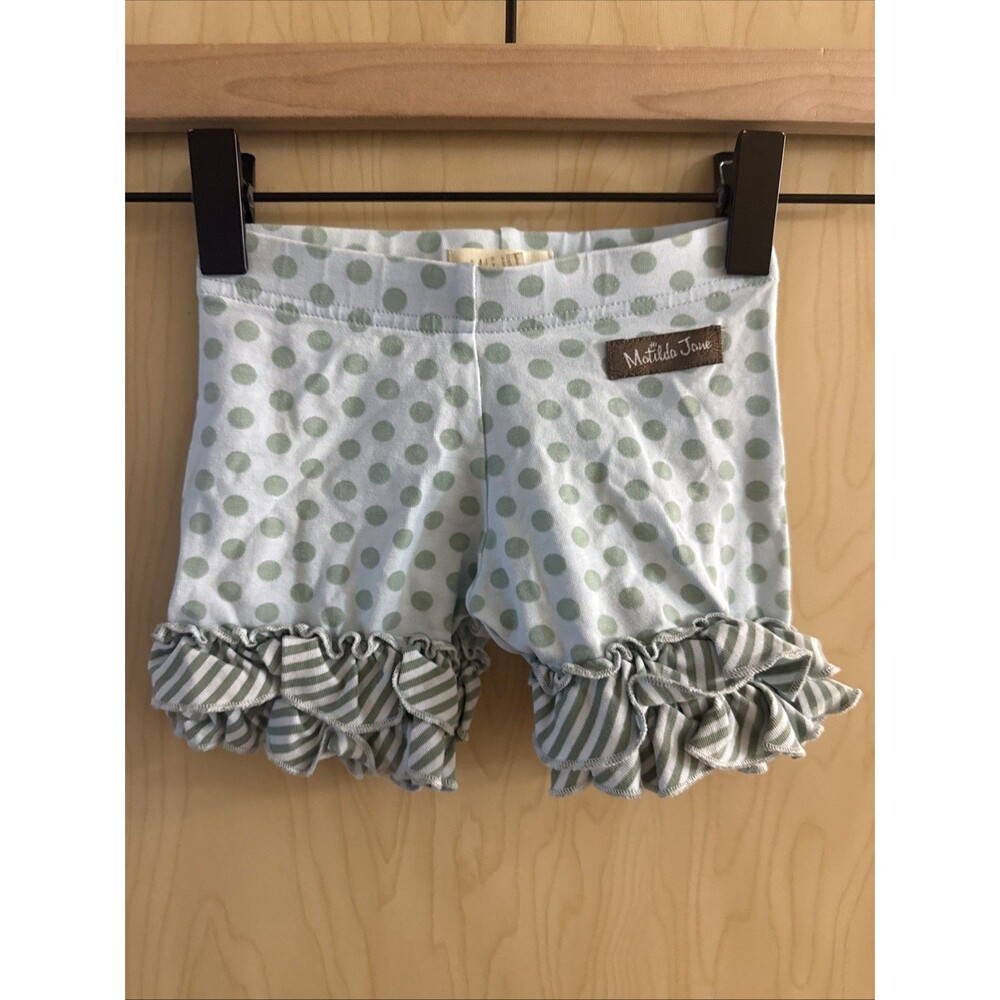 Matilda Jane Boomerang Shortie Green Polka Dot size 2